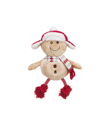 Jouet Noël chien : Lot de 3 peluches Bonhomme Pain d'épice