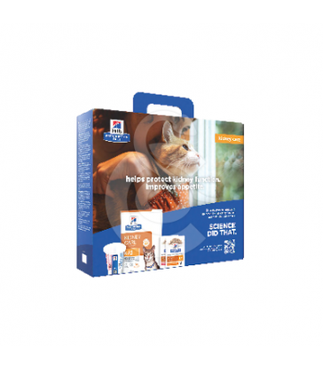 Chat k/d Kidney Trial Kit. Sac de 400g+1 sach. 85g poulet+1sach.de 85g saumon