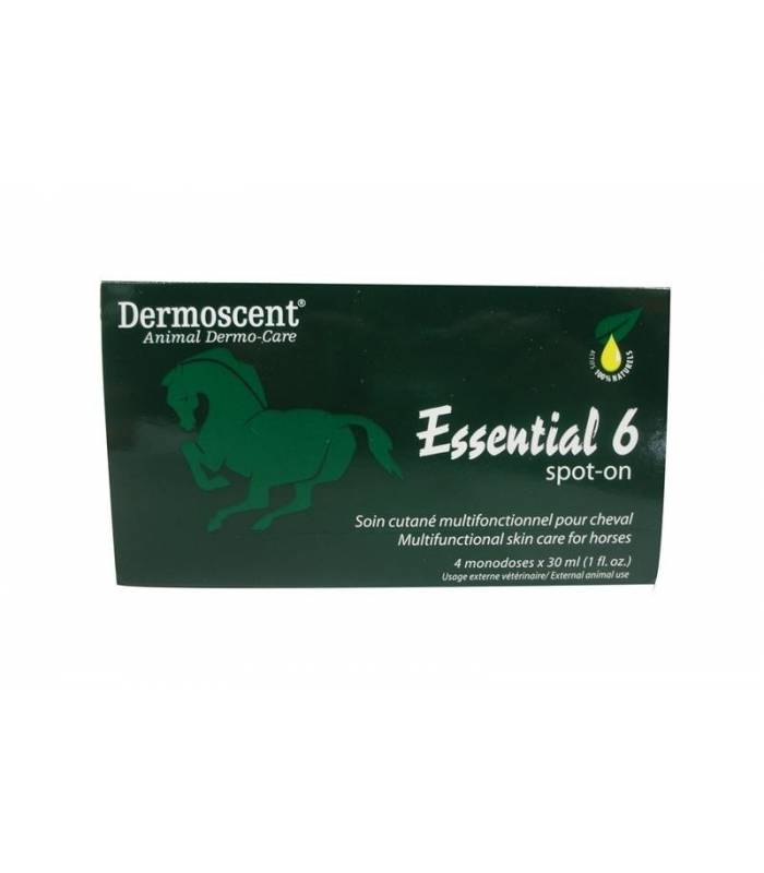 Dermoscent Essential 6 - Spot-on pour cheval - 4 flacons