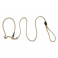 LAISSE LASSO Double stop 6mm 1.3m : Couleur:Beige